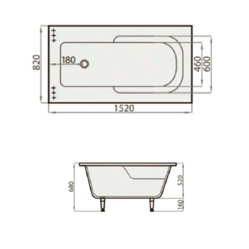 Dirbtinio akmens vonia SPN Viola152x82cm