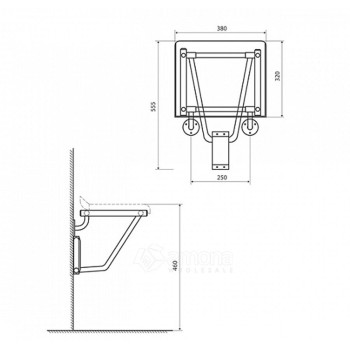 Atlenkiama dušo kėdutė BEMETA, skaidri