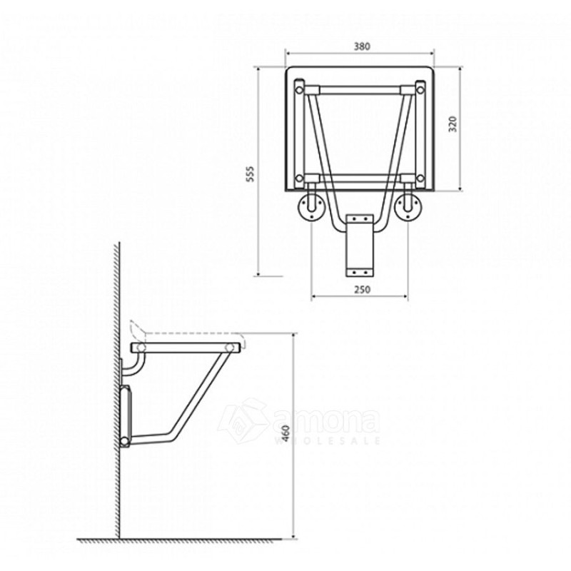 Atlenkiama dušo kėdutė BEMETA, skaidri