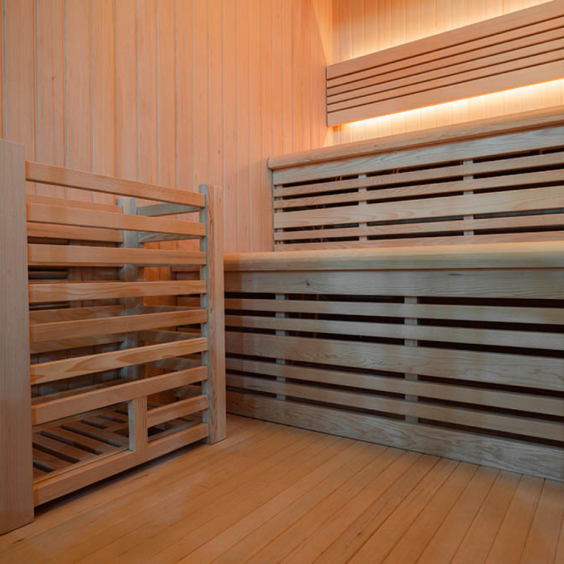 Sausa Pirtis AMO-SS2016H Su Krosnele 200x160x200cm Penkiavietė