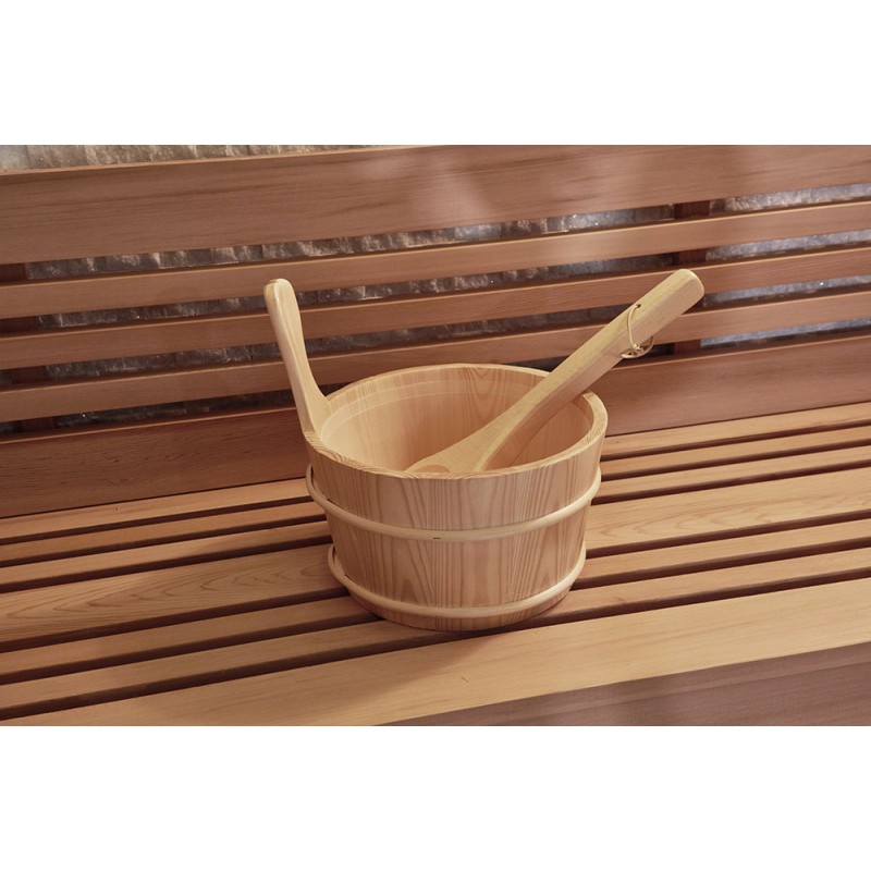 Sausa Pirtis AMUE-1102 Su Krosnele 220x200x210 cm. Keturvietė