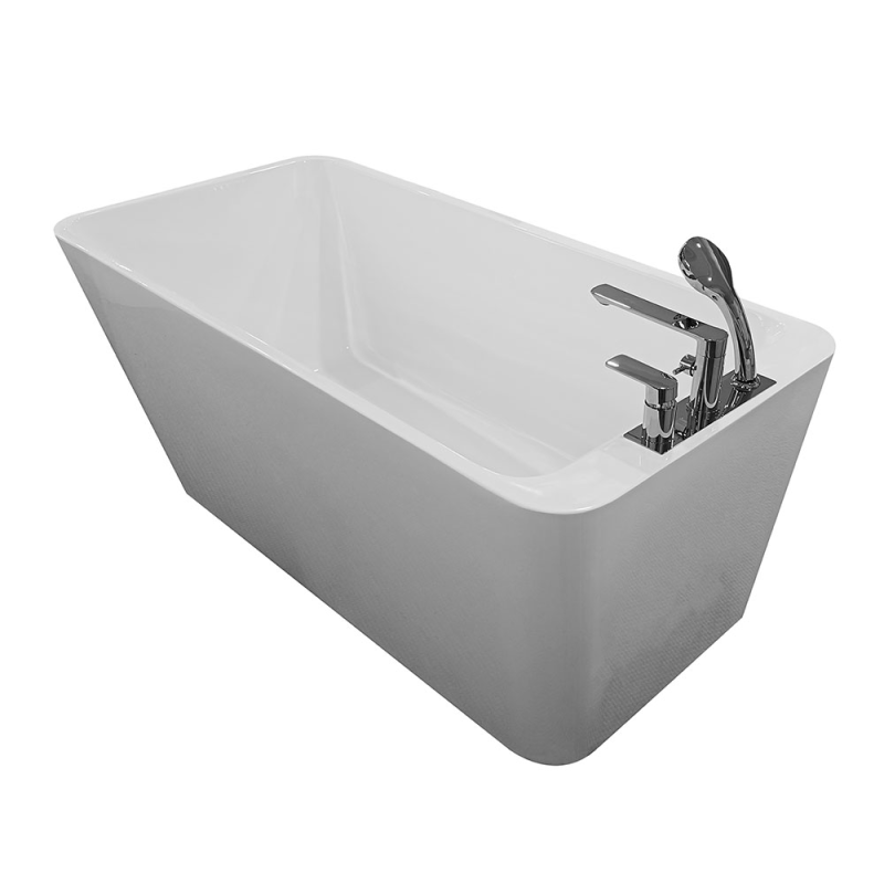 Laisvai stovinti vonia su chromuotu maišytuvu AMO-1015D 170x75x58 cm