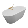 Laisvai stovinti vonia su auksiniu maišytuvu AMO-1035D 148x75x58 cm
