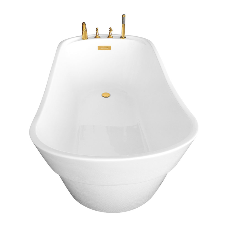 Laisvai stovinti vonia su auksiniu maišytuvu AMO-1036D 170x80x72 cm