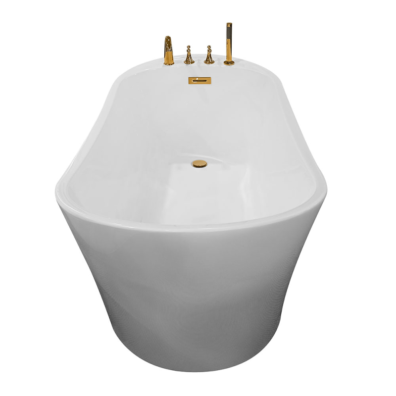 Laisvai stovinti vonia su auksiniu maišytuvu AMO-1037D 170x80x72 cm