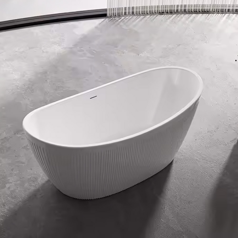 Laisvai stovinti ovali vonia su grioveliais AMO-1023D 170x80x68 cm