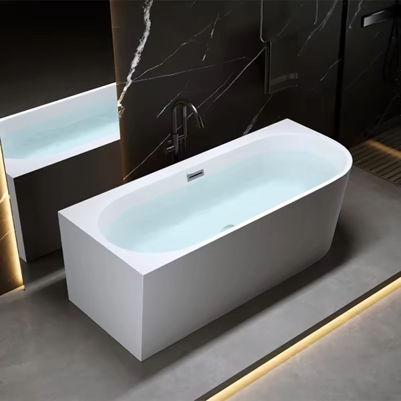 Laisvai stovinti, prie sienos montuojama vonia AMO-1724-150 kairė 150x75x59 cm