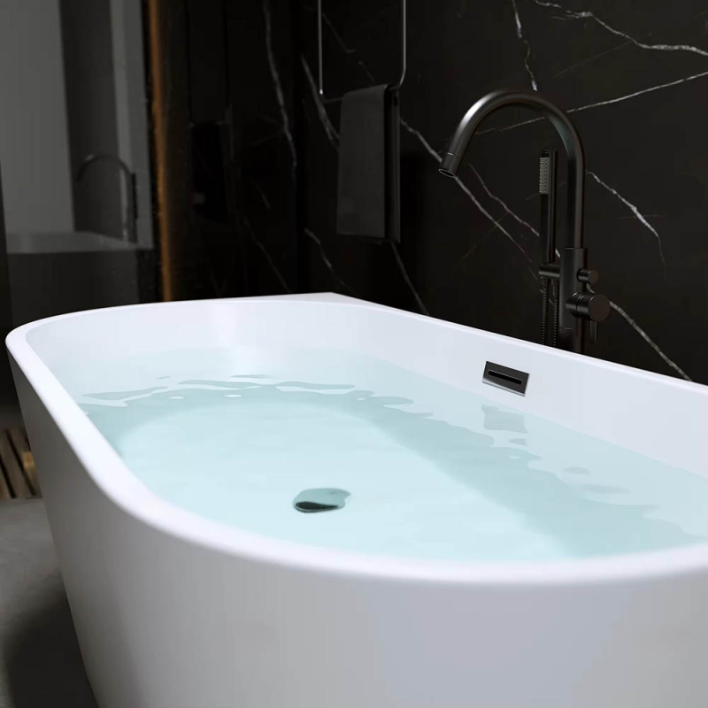 Laisvai stovinti prie sienos montuojama vonia AMO-1725-170 170x75x59 cm