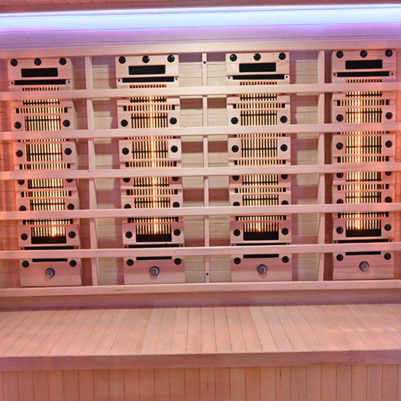 Infraraudonųjų Spindulių Pirtis AMO-RL4ST XL Su Druskos Akmeniu Ir Turmalinai 180x160x200cm Keturvietė