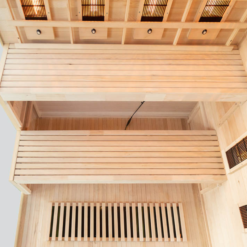 Infraraudonųjų spindulių pirtis su druskos akmenims AMO-EP4RS XL Dešinė 180x160x200 cm