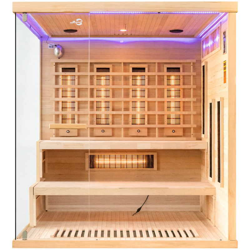 Infraraudonųjų spindulių pirtis su druskos akmenims AMO-EP4RS XL Dešinė 180x160x200 cm