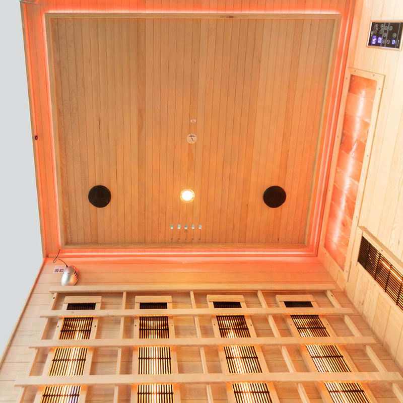 Infraraudonųjų spindulių pirtis su druskos akmenims AMO-EP4RS XL Dešinė 180x160x200 cm