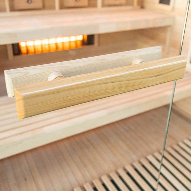 Infraraudonųjų spindulių pirtis su druskos akmenims AMO-EP4RS XL Dešinė 180x160x200 cm