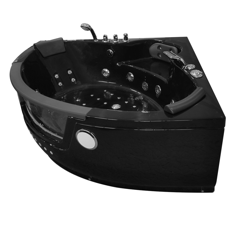 Masažinė Vonia AMO-1004 Turbo+ Juoda Dvivietė 152x152x56 cm.