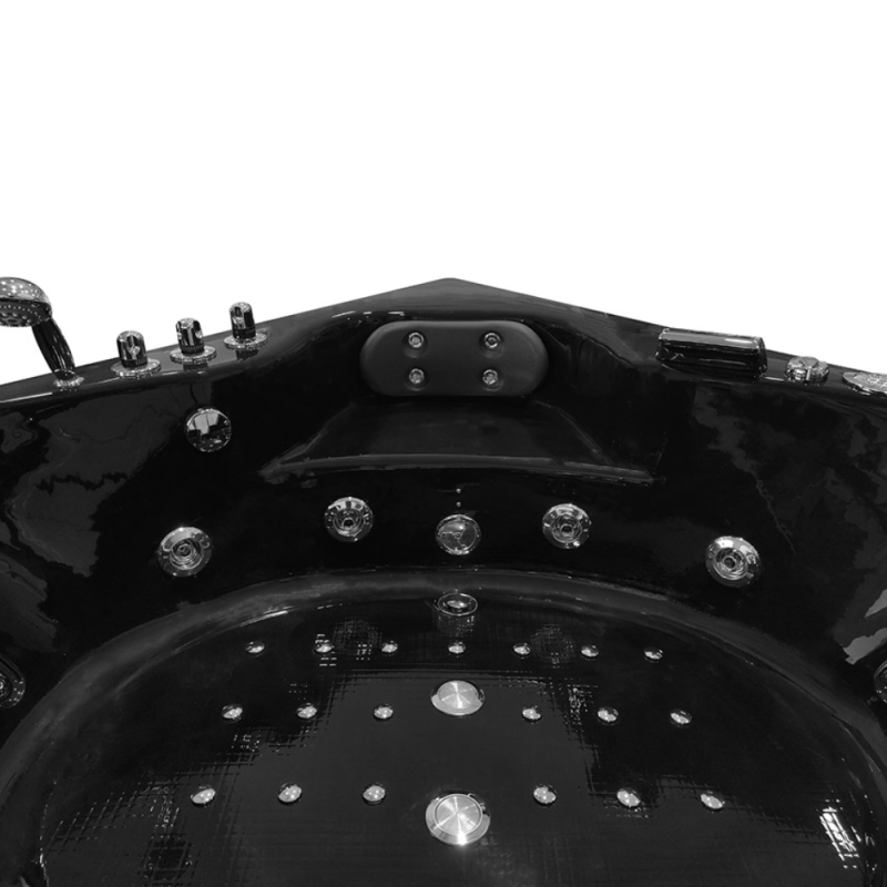 Masažinė Vonia AMO-1004 Turbo+ Juoda Dvivietė 152x152x56 cm.