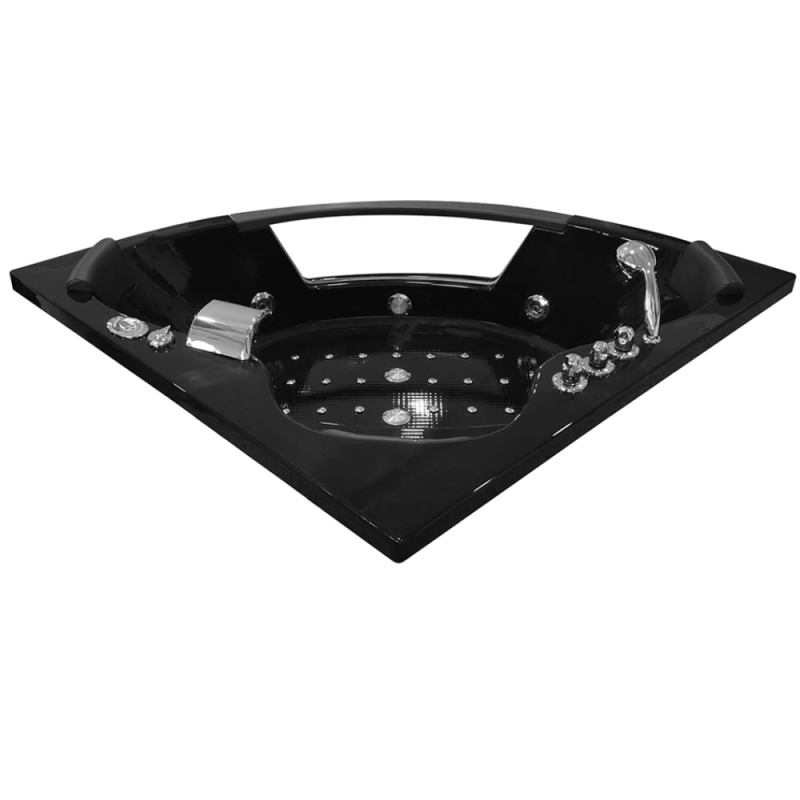 Masažinė Vonia AMO-1004 Turbo+ Juoda Dvivietė 152x152x56 cm.