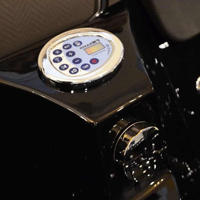 Masažinė Vonia AMO-1631B Kairė Dvivietė 180x120x54 cm.