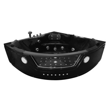 Masažinė Vonia AMO-1004 Turbo Juoda Dvivietė 152x152x56 cm.