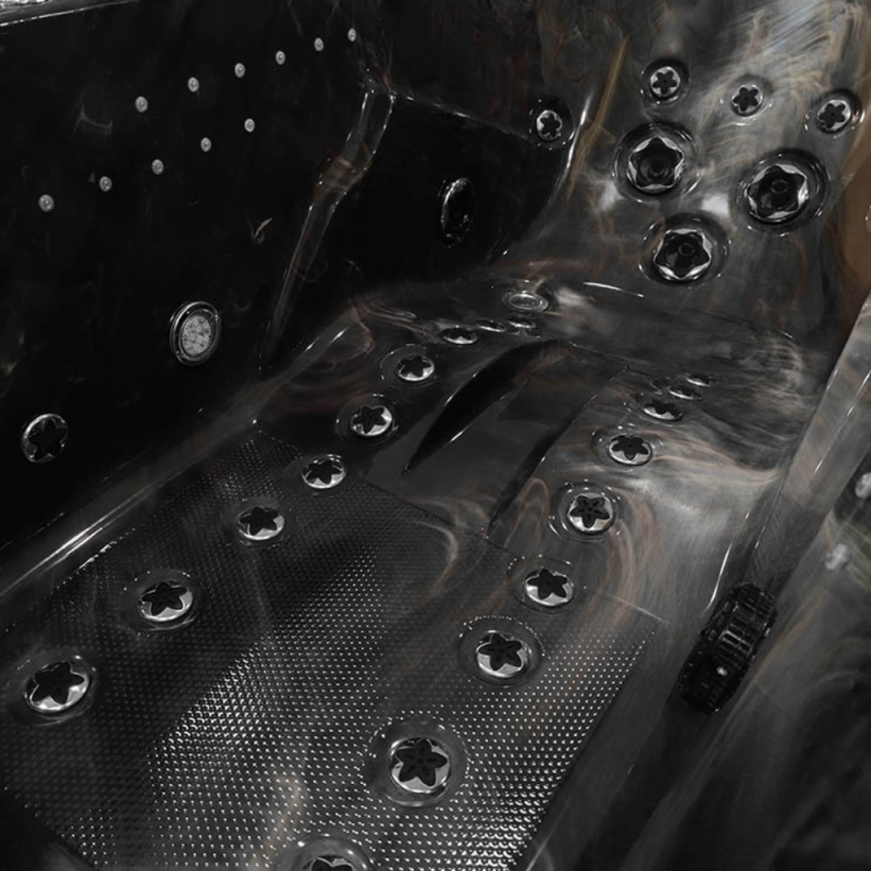 Masažinė vonia AMUS-1050 Dešinė Kava 174x88 cm.