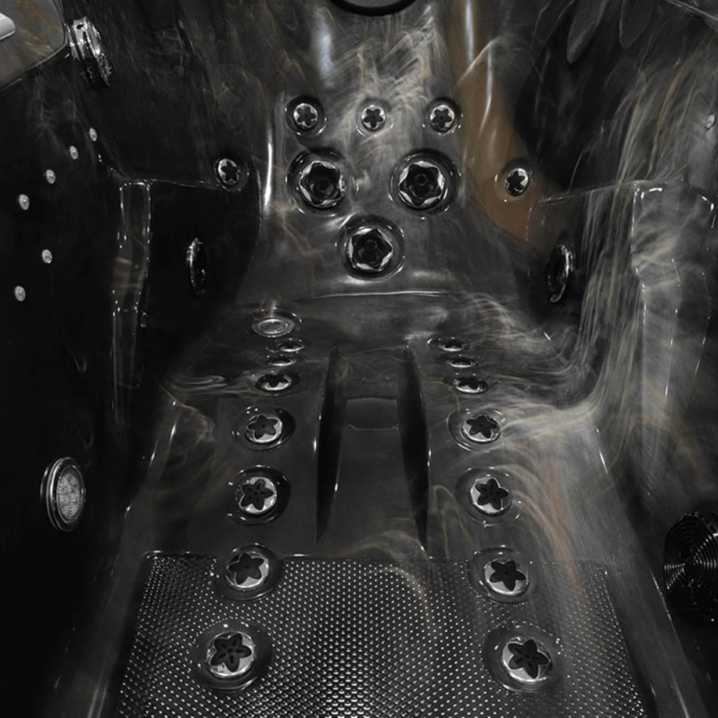 Masažinė vonia AMUS-1050 Dešinė Kava 174x88 cm.