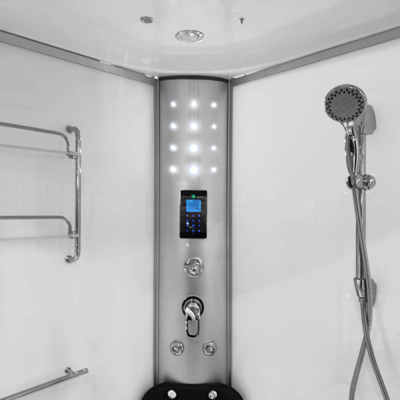 Masažinė Dušo Kabina AMO-08135 Balta Su Sūkurine Vonia 135x135x220 cm.