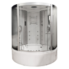 Masažinė Dušo Kabina AMO-08150S White Su Masažine Vonia, 150x150 cm.