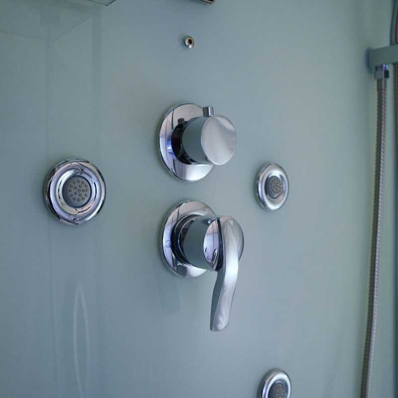 Sauna Su Hidromasažine Dušo Kabina AMO-1751W Kairė TRIO 180x110x223 cm.