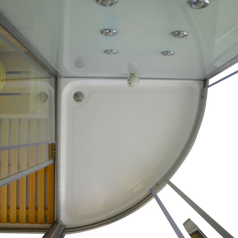 Sauna Su Hidromasažine Dušo Kabina AMO-1751W Kairė TRIO 180x110x223 cm.