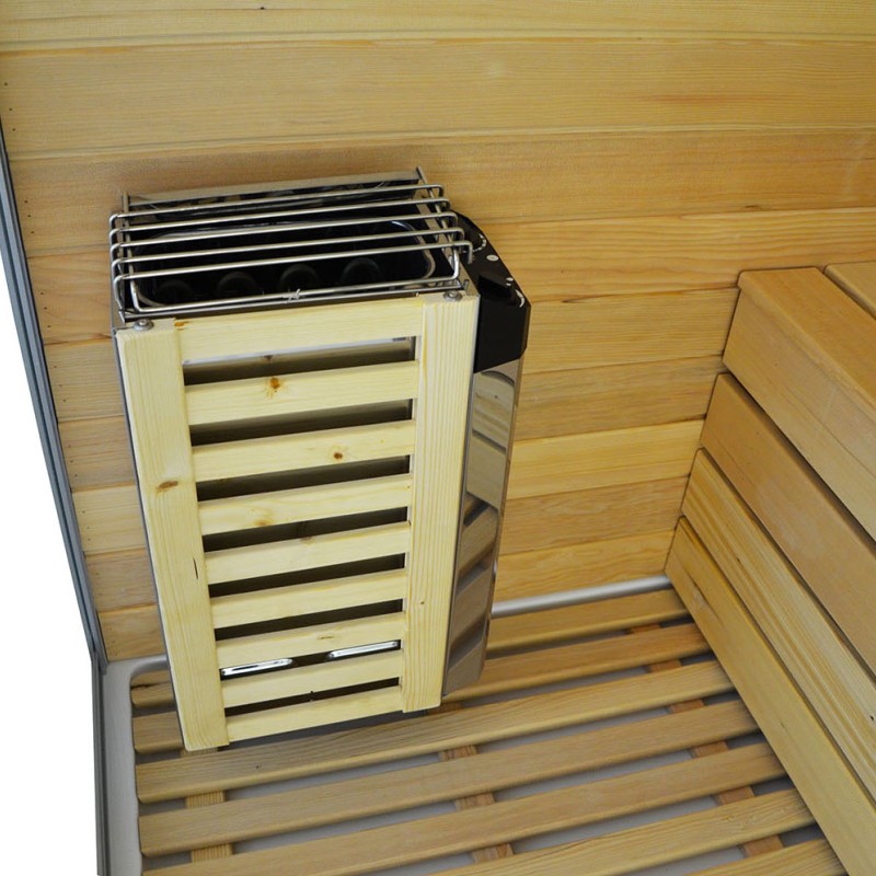 Sauna Su Hidromasažine Dušo Kabina AMO-1751W Kairė TRIO 180x110x223 cm.