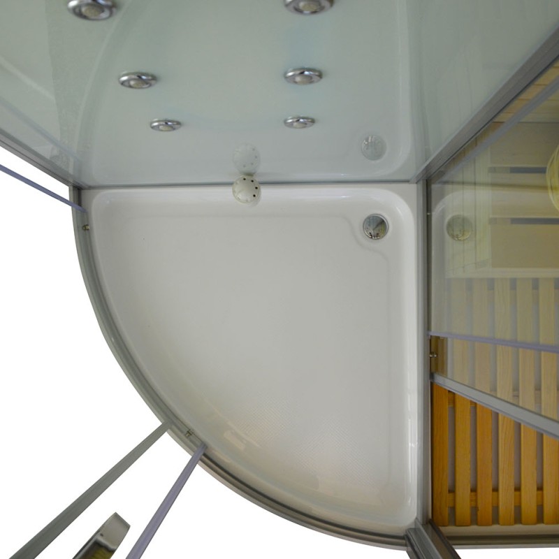 Sauna Su Hidromasažine Dušo Kabina AMO-1751W Dešinė TRIO 180x110x223 cm.