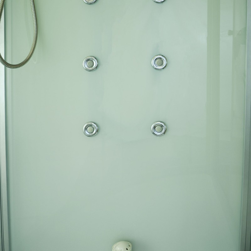 Sauna Su Hidromasažine Dušo Kabina AMO-1751W Dešinė TRIO 180x110x223 cm.