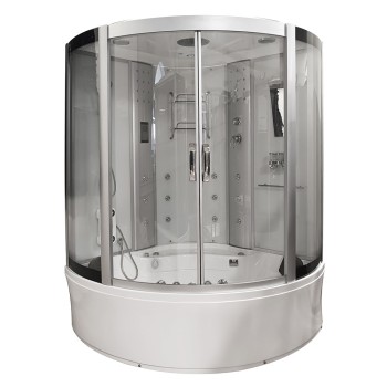 Garo Kabina AMO-08150 Balta Su Masažine Vonia 150x150 cm.
