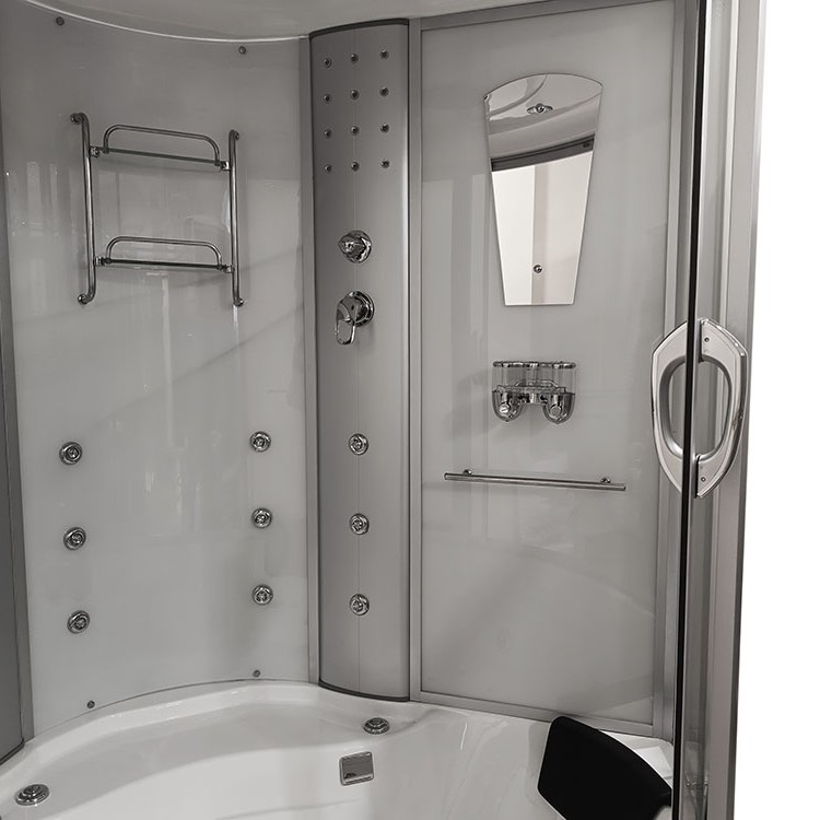 Garo Kabina AMO-08150 Balta Su Masažine Vonia 150x150 cm.