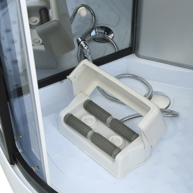 Garinė Dušo Kabina AMO-0513DS BLACK 110x110x215 cm.