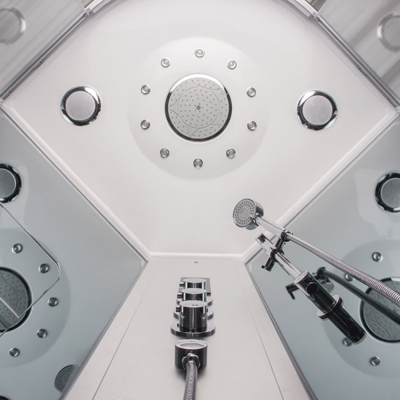 Garinė dušo kabina AMUE-AC1080R Black 100x80x217 cm