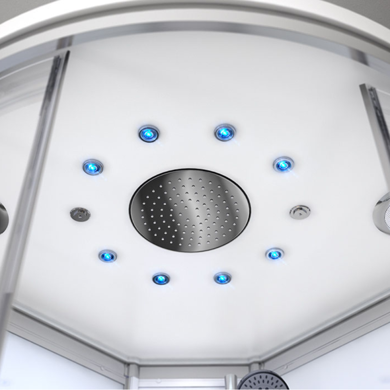 Garinė dušo kabina AMUE-AC1080R Black 100x80x217 cm