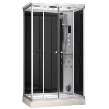 Garinė Dušo Kabina AMUE-AR1280-1R Black 120x80 cm.