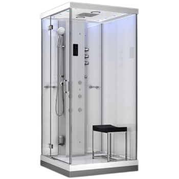 Garinė Dušo Kabina AMUE-H1000-12L Balta 100x100x217 cm.