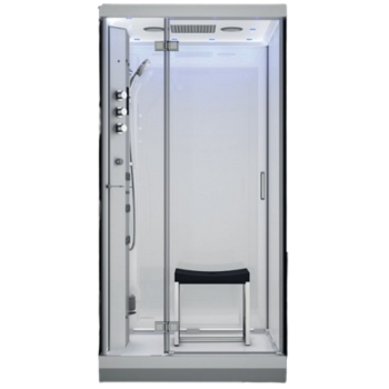 Garinė Dušo Kabina AMUE-H1000-13L Balta 100x100x217 cm.