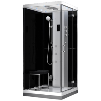 Garinė Dušo Kabina AMUE-H1000-22R Juoda 100x100x217 cm.