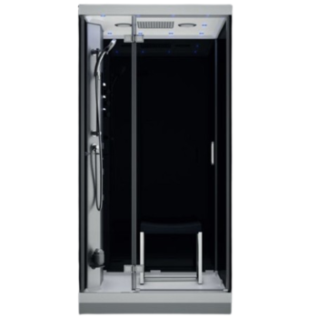 Garinė Dušo Kabina AMUE-H1000-23L Juoda 100x100x217 cm.