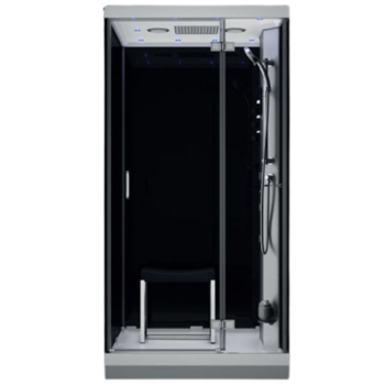 Garinė Dušo Kabina AMUE-H1000-23R Juoda 100x100x217 cm.