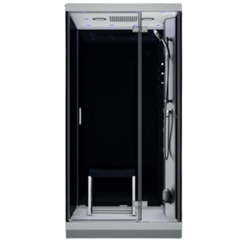 Garinė Dušo Kabina AMUE-H1000-23R Juoda 100x100x217 cm.