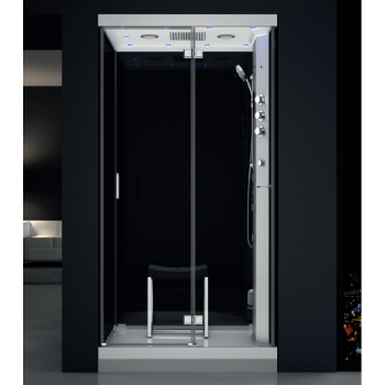 Garinė Dušo Kabina AMUE-H1200-22R Juoda 120x90x217 cm.