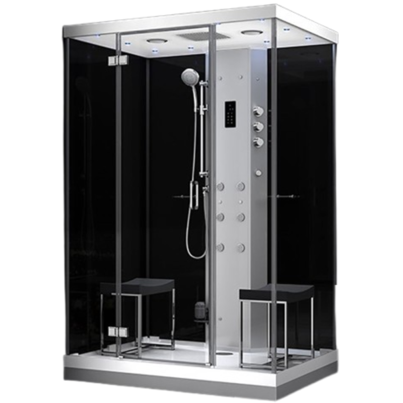Garinė Dušo Kabina AMUE-H1400-22 Juoda 140x100x217 cm.