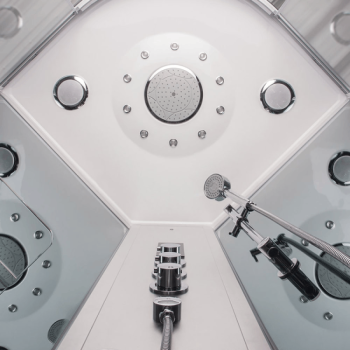 Garinė Dušo Kabina Su Hidromasažu AMUE-AC1290L Juoda 120X90 cm.