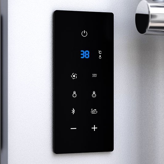 Garinė Dušo Kabina Su Hidromasažu AMUE-AC1290L Balta 120x90 cm