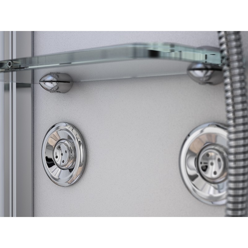 Garinė Dušo Kabina Su Hidromasažu AMUE-AC1290L Balta 120x90 cm