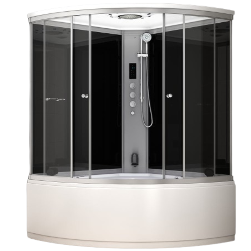 Garinė Dušo Kabina Su Hidromasažu  AMUE-AF1515 Juoda 150x150