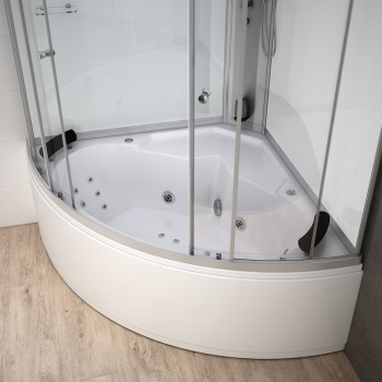 Garinė Dušo Kabina Su Hidromasažu  AMUE-AF1515 Balta 150x150